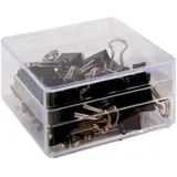 Alco Foldbackklammer Metall vernickelt 15mm schwarz 25 Stück