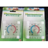 ZWEI  Fensterthermometer   Kunststoff -Aussenthermometer ++ selbstklebend +A+ x