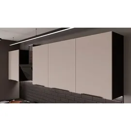Küchen-Preisbombe Küchenzeile ARONA BASIC 280 cm Kaschmir beige Schwarz matt