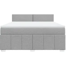 vidaXL Boxspringbett 180 x 200 cm Hellgrau
