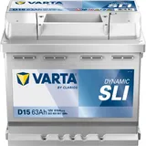 VARTA D15 Silver Dynamic 12V 63Ah 610A Autobatterie 563 400 061