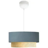 Lux.pro Hängeleuchte Loughborough 1 x E27 Blaugrau / Gelb