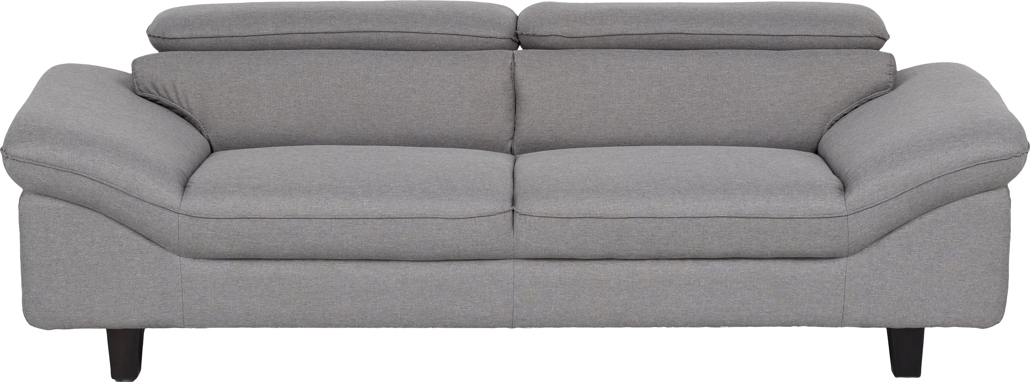 3-Sitzer HOME AFFAIRE "Pilot", grau, B:218cm T:108cm, Sofas, Dreisitzer mit Kopfteilverstellung