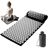 Spike Matte | Massagematte Druckmatte mit Kissen - Druck Rückenmatte, Massagematte Set, Mediation Zubehör für Zuhause, Büro oder Reisen, Nacken & Rücken Beschwerden