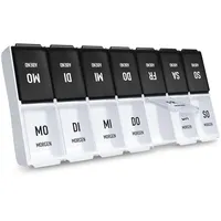 AUVON Tablettenbox 7 Tage Morgens Abends, Handlicher Tablettenbox mit Großen Separaten Fächern für Medikamente, Vitamine, Fischöl, Nahrungsergänzungsmittel usw.