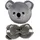 Puckator Relaxeazzz Plüsch Koalabär Reisekissen 30 x 20 cm Grau
