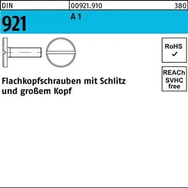 F. REYHER Nchfg. GmbH & Co. KG Flachkopfschraube DIN 921 Schlitz M6 x 10 A 1 100 Stück