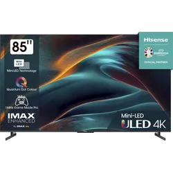 F (A bis G) HISENSE Mini-LED-Fernseher Fernseher schwarz