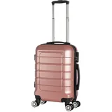 Cahoon / Hartschalenkoffer Handgepäck Reisekoffer Bordtrolley 4-Rollen / 201 rose-gold Handgepäck)