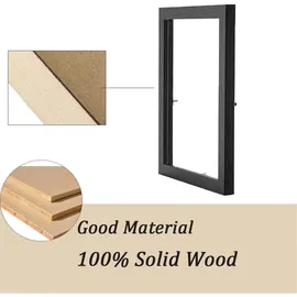 luxuskollektion DTXDTech A3 Holz Bilderrahmen Schwarz 29,7x42cm DIN A3