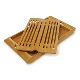 Relaxdays Schneidebrett-Set Holz 1 22 x 27 cm Hellbraun