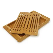 Relaxdays Schneidebrett-Set Holz 1 22 x 27 cm Hellbraun