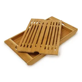 Relaxdays Schneidebrett-Set Holz 1 22 x 27 cm Hellbraun