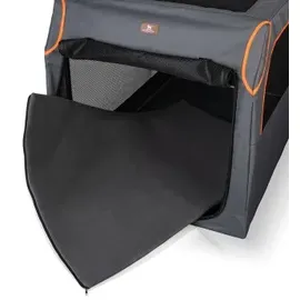 Knuffelwuff faltbare Hundebox Auto Transportbox Alverstone mit Aluminiumgestell für den Kofferraum L
