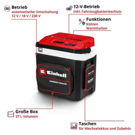 Einhell Akku-Kühlbox TE-COL 18/27 Li-Solo 27 l