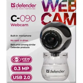 DEFENDER C-090 Webcam 0,3 MP USB 2.0 Schwarz (C-090)