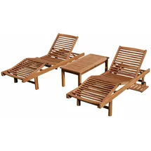 ALEOS. Cozy+ Sonnenliege 195 x 35 x 195 cm Braun