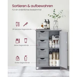 VASAGLE Badezimmerschrank 4 Schubladen