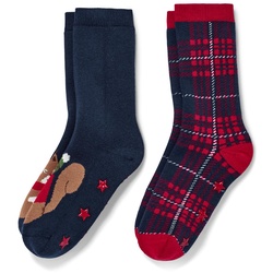 Tchibo - 2 Paar Kleinkind-Antirutsch-Socken - Herren - Gr. 23-26 - dunkelblau/jacquard