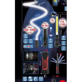 KS Tools 150.4600 eQi UltimateBEAM 3in1 Quick-Lock Arbeitsleuchten-Set, 4-tlg