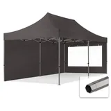 TOOLPORT Faltpavillon 3 x 6 m inkl. 2 Seitenteile Dunkelgrau