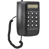 Bewinner Schnurgebundenes Telefon,Festnetztelefon mit Anrufbeantworter,Desktop Wandtelefon für Heim/Hotel/Büro mit automatischer Identifikation des FSK/DTMF Dualsystems(Schwarz)