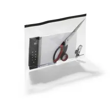 Durable Gleitverschlussbeutel A4 transparent/schwarz 5 St.