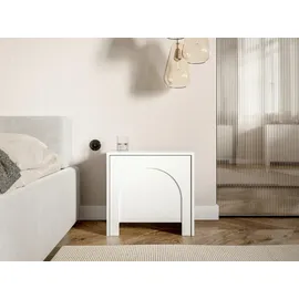 MID.YOU Nachtschrank Arco 50 x 35 x 49 cm Weiß