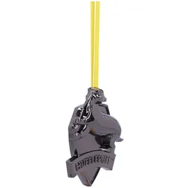 Nemesis Now Harry Potter Christbaumanhänger Hufflepuff Crest (Silver) 6 cm