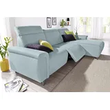 sit&more Ecksofa »Township L-Form«, wahlweise mit elektrischer Wallfree-Funktion blau