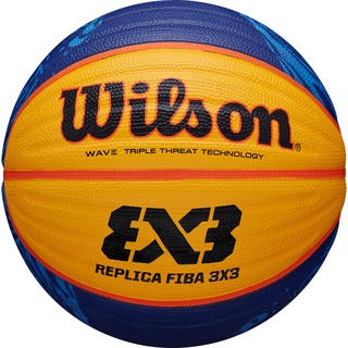 Wilson Replica RBR Official 3x3 FIBA Game Basketball Blau/Gelb, 6