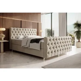 yourhouse24 Boxspringbett Chester Plus (Bonell-Matratze und Topperr), mit zwei Bettkästen - Monolith 02