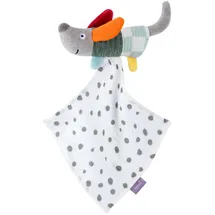 Fehn Mini-Schmusetuch Hund 0 cm Grau/Weiß/Mehrfarbig