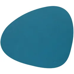 LINDDNA Tischset Nupo M Curve Leder Blau, Grün Petrol (Medium)