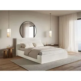 Selsey Softie Slim – Polsterbett 140×200 mit Lattenrost, Velours, greige - Taupe