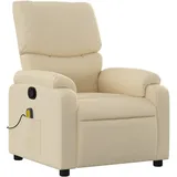 vidaXL Massagesessel 50 x 99 x 50 cm Creme mit Fernbedienung