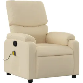 vidaXL Massagesessel 50 x 99 x 50 cm Creme mit Fernbedienung