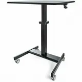 Startech StarTech.com Höhenverstellbarer Schreibtisch - Sit Stand Workstation - Ergonomischer Stehpult mit Rollen - One-Touch-Lift für Lehrer/Schüler (STSCART2)