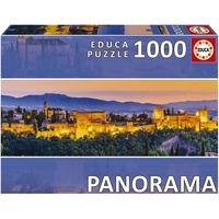 Educa - Puzzle 1000 Teile für Erwachsene | Alhambra, 1000 Teile Panorama-Puzzle für Erwachsene und Kinder ab 14 Jahren, Granada, Spanien (19576)