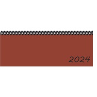 E&Z Verlag Gmbh Schreibtischkalender Tischkalender 2024 in der Trendfarbe rotbraun braun|rot