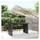 vidaXL Bartisch mit Glasplatte 185 x 80 x 110 cm Schwarz
