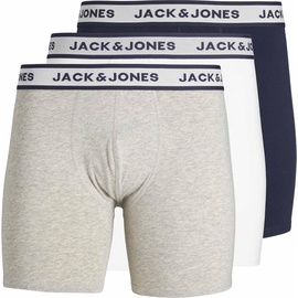 JACK & JONES Herren Boxershorts, 3er Pack JACSOLID, BOXER BRIEFS 3P
