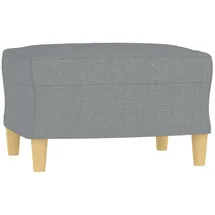 vidaXL Fußhocker Hellgrau 60x50x41 cm Stoff