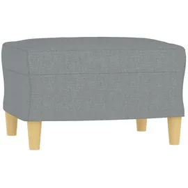 vidaXL Fußhocker Hellgrau 60x50x41 cm Stoff