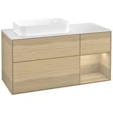 Villeroy & Boch Waschtischunterschrank 3 Auszüge 120 x 60,3 x 50,1 cm Eiche