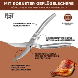 bremermann Hähnchenhalter onesize Edelstahl Silber/Weiß