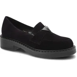 Violett Mokassins Lamanti Elegante Lederschuhe, 36