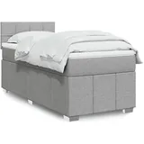 vidaXL Boxspringbett 180 x 200 cm Hellgrau