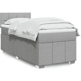vidaXL Boxspringbett 180 x 200 cm Hellgrau