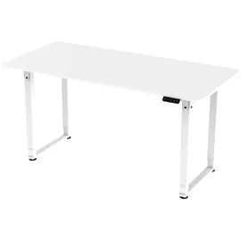 pro.tec Höhenverstellbarer Schreibtisch 'Kirkkonummi' 160x75cm Weiß - Weiß